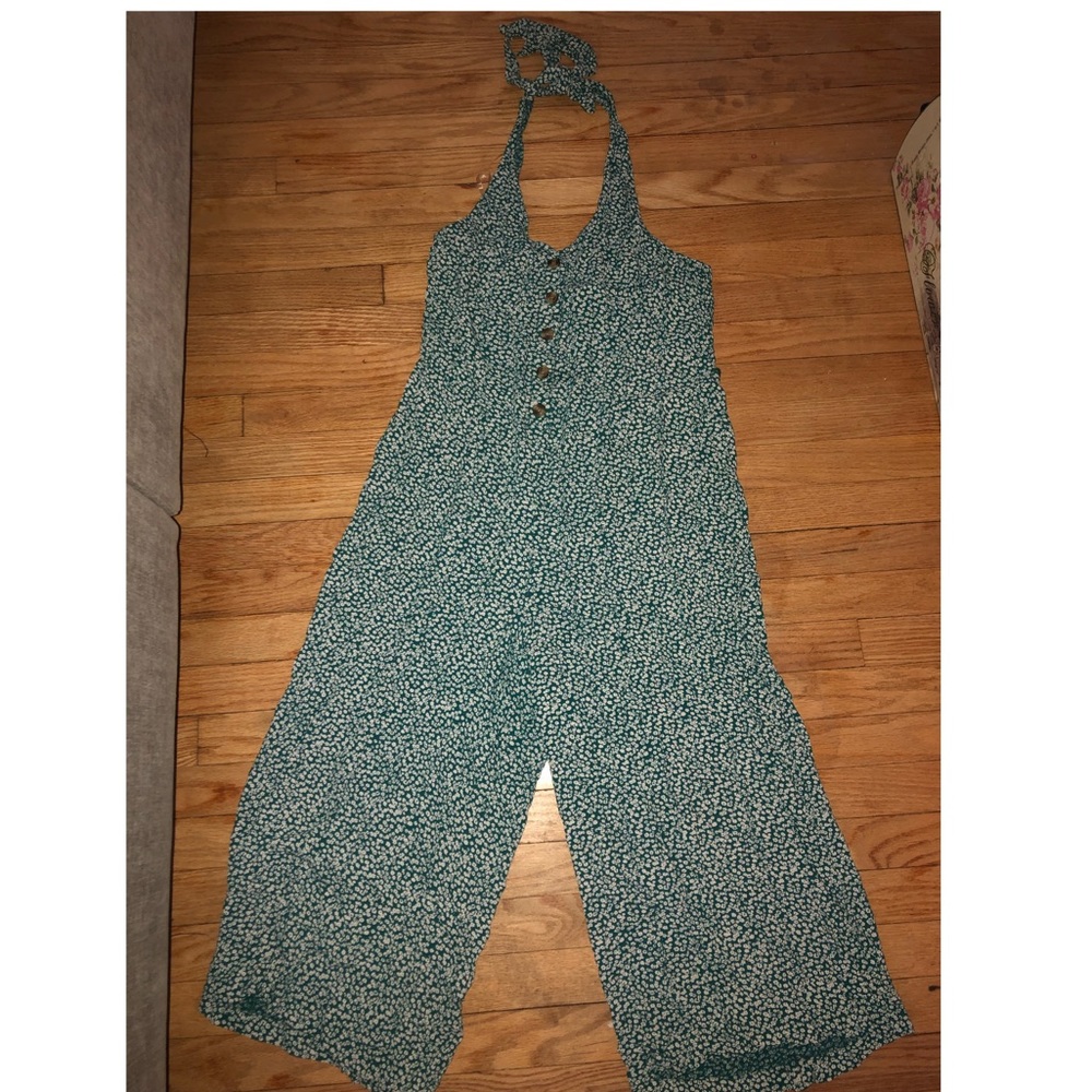 AW Ditsy Print Halter Jumpsuit